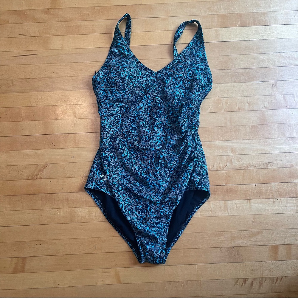 Speedo Teal Swirl Swimsuit size 6